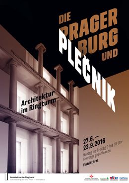 Plakat der Ausstelllung Die Prager Burg und Plecnik