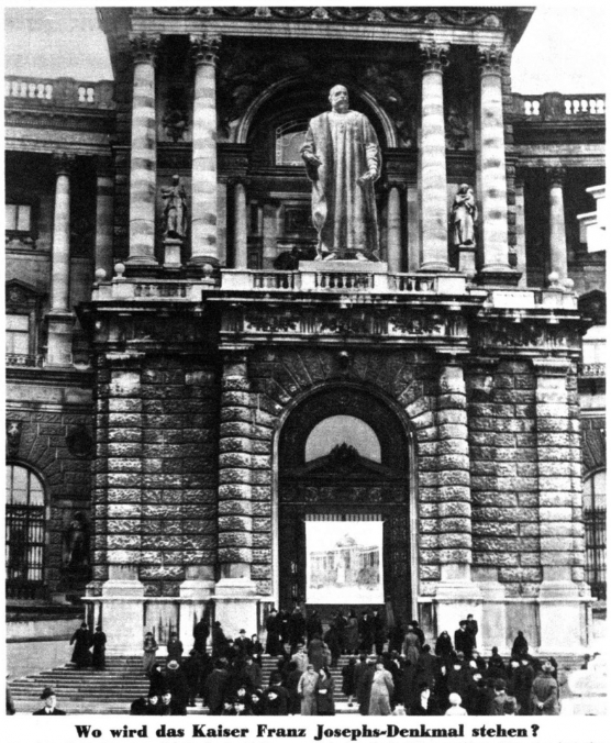 Entwurf zu einer Kaiser Franz Joseph I-Statue am Altan der Neuen Burg