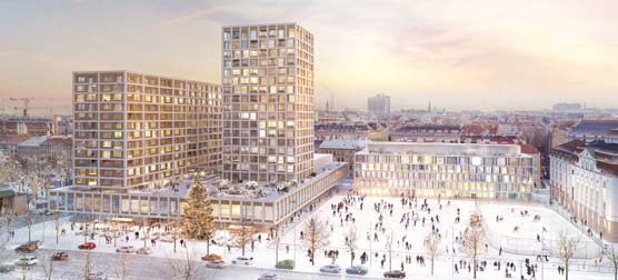 Entwurf: Hotel InterContinental NEU &ndash; Winteransicht, Isay Weinfeld und Sebastian Murr, Rendering: Nightnurse