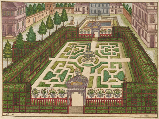 Idealentwurf eines Renaissancegartens